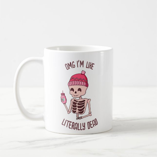 Taza De Café "Estoy muerto" Pun Mug (Izquierda)