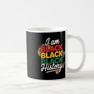 Taza De Café Estoy orgulloso de la historia negra Afro Melanina