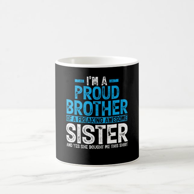 Taza De Café Estoy Orgulloso Hermano Gracioso Regalo (Centro)