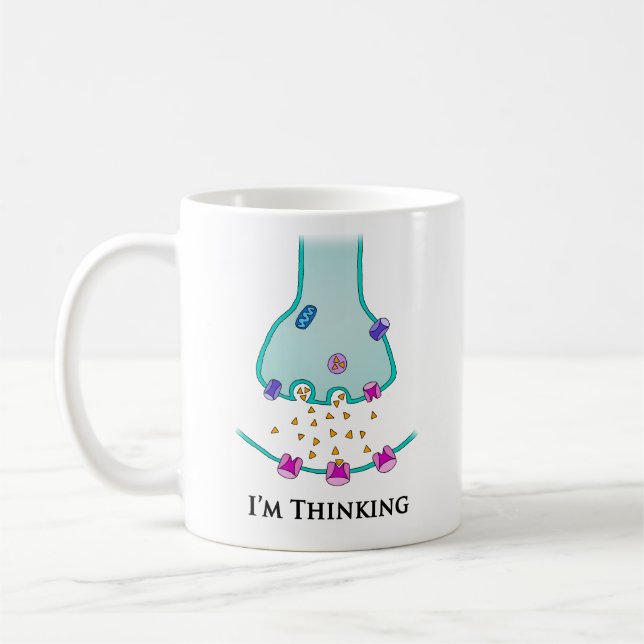 Taza De Café Estoy pensando en la sinapsis de neuronas (Izquierda)