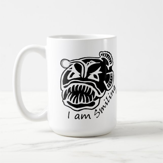 Taza De Café Estoy Pez Linterna Sonriendo (Izquierda)