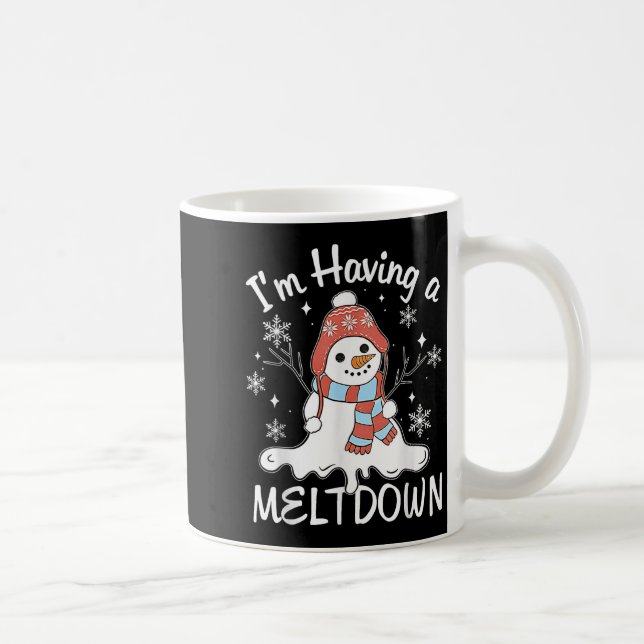 Taza De Café Estoy teniendo una divertida melodía de Snowman Xm (Derecha)