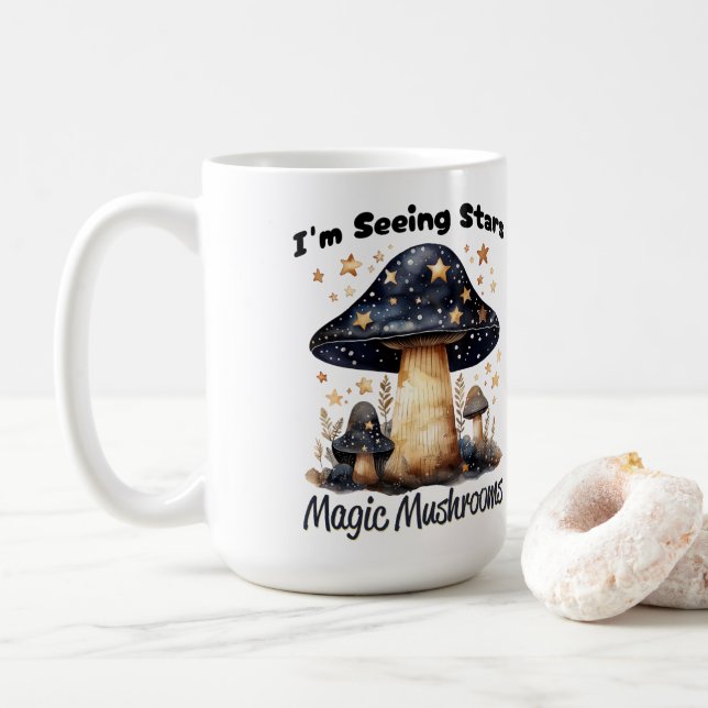 Taza De Café Estoy viendo Stars Magic Mushrooms (Con donut)