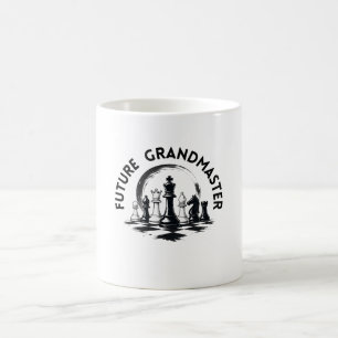 Taza De Café Estrategia de Rey de Ajedrez Diseño Clásico de Aje