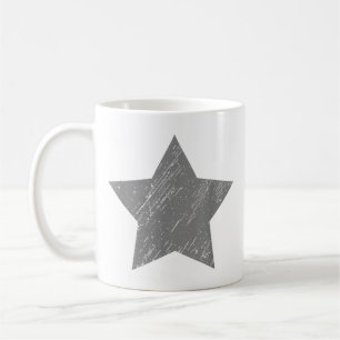 Taza De Café Estrella Afligida Gris Estrella Vintage