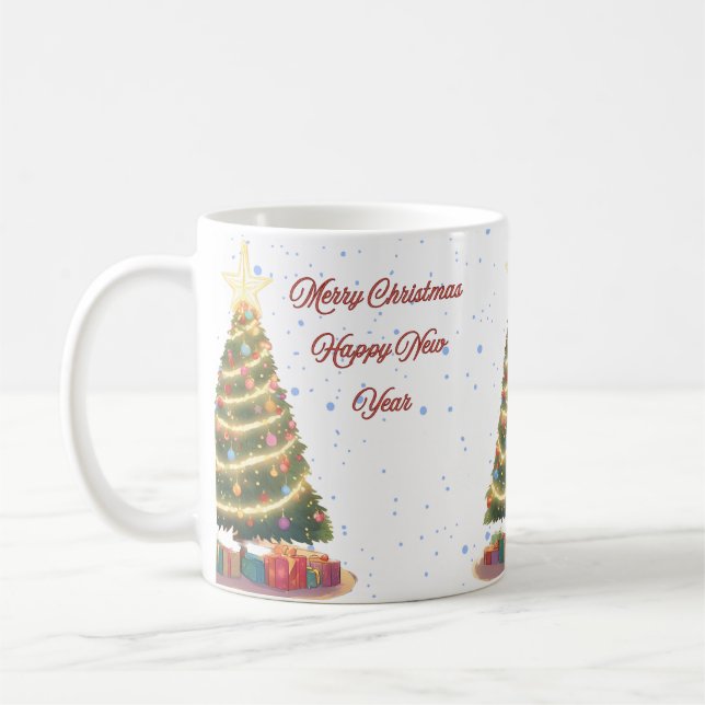 Taza De Café Estrella arriba (Árbol de Navidad) (Izquierda)