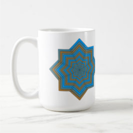 Taza De Café Estrella azul celeste y ámbar