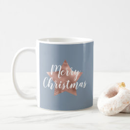 Taza De Café Estrella azul festiva Feliz Navidad