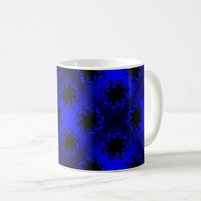 Taza De Café Estrella azul gradiente azul (Anverso derecho)