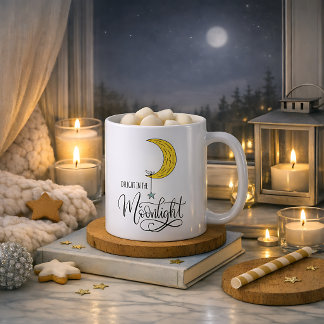 Taza De Café Estrella caprichosa y luna Luz de luna