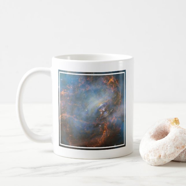 Taza De Café Estrella Central Del Neutrón En La Nebulosa Del Ca (Con donut)