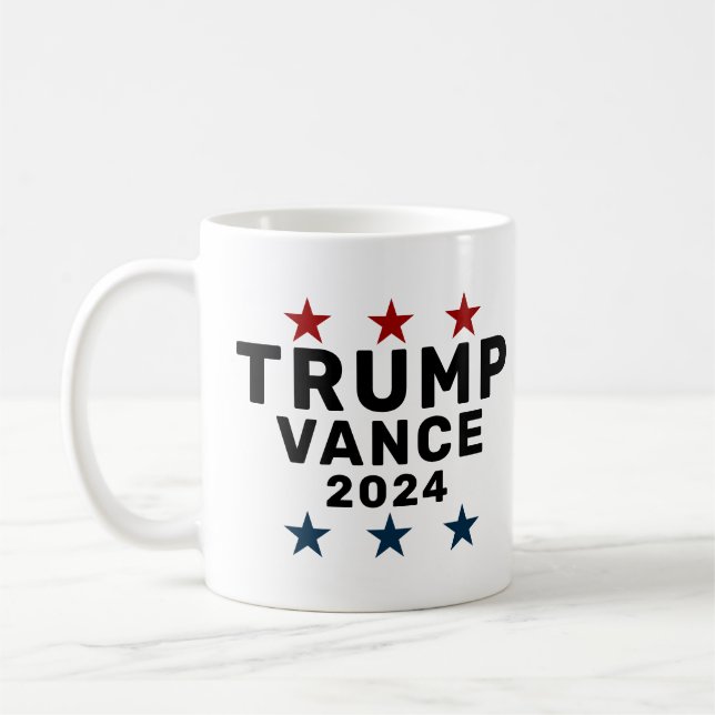 Taza De Café Estrella clásica Trump Vance 2024 (Izquierda)