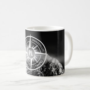Taza De Café Estrella de brújula emblema monopólico montañas dr