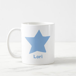 Taza De Café Estrella de cinco puntas garabateada con nombre o