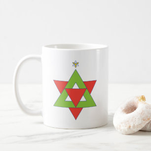 Taza De Café Estrella de David Christmas Tree