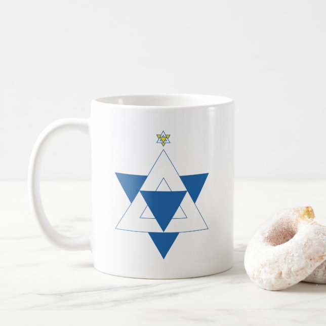 Taza De Café Estrella de David navidades (Con donut)