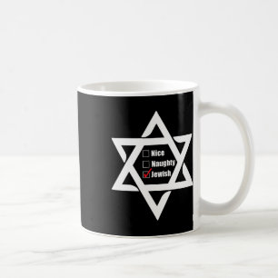 Taza De Café Estrella De David Nice Naughty Jewi En Hanukkah Na