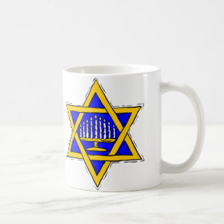 Taza De Café Estrella de David y Menorá