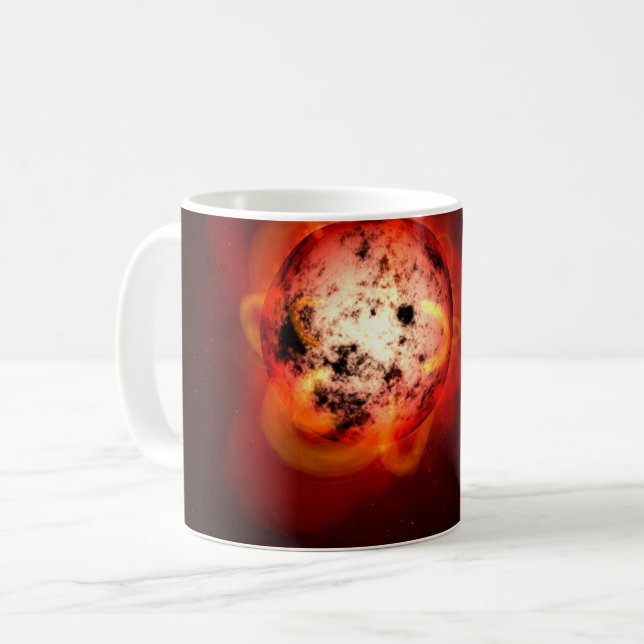 Taza De Café Estrella De Enano Rojo Orbida Por Un Exoplaneta Hi (Anverso izquierdo)