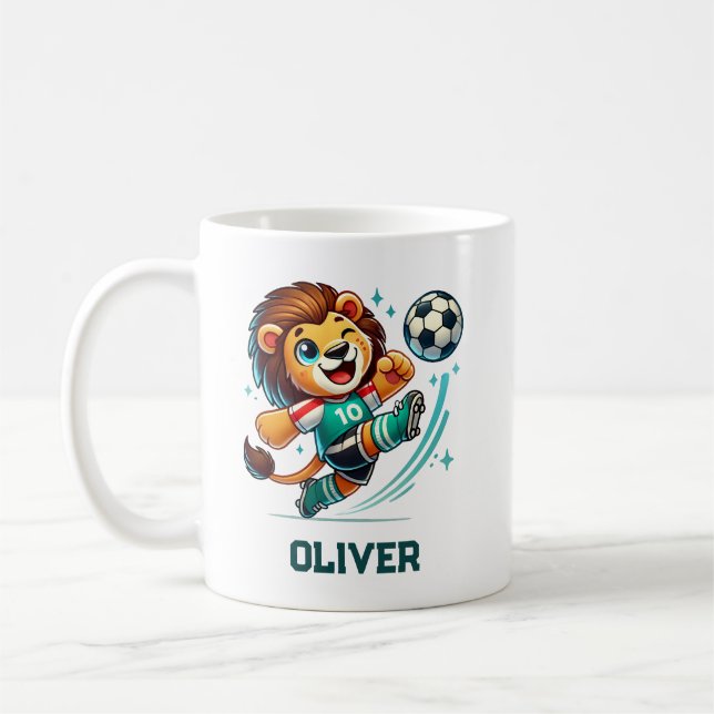 Taza De Café Estrella de Fútbol Lindo León (Izquierda)