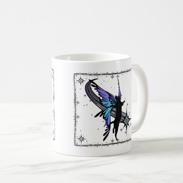 Taza De Café Estrella de gato cósmico (Anverso derecho)