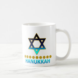 Taza De Café Estrella de Jánuca de David Menorah