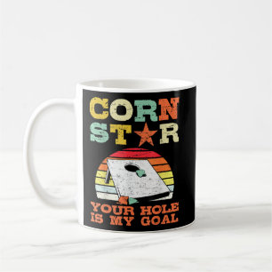 Taza De Café Estrella De Maíz Tu Agujero Es Mi Gol Cornhole Fu