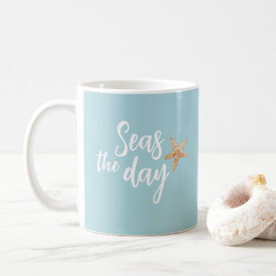 Taza De Café Estrella de mar de Playa Aprovecha el Día