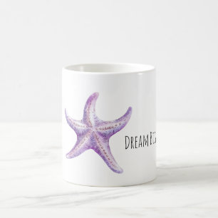 Taza De Café Estrella de mar lavanda púrpura