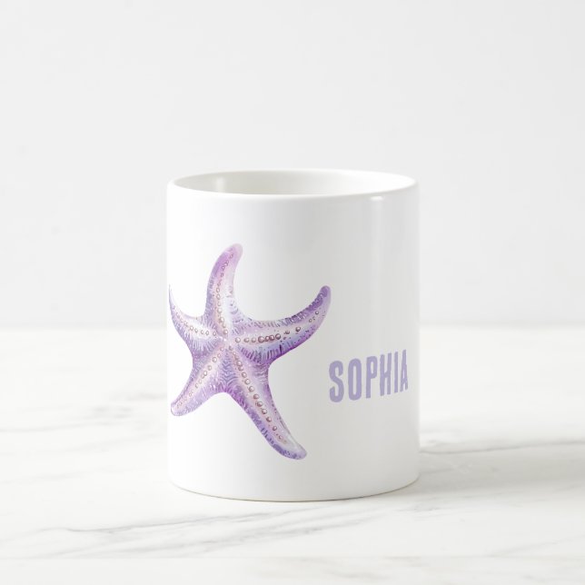 Taza De Café Estrella de mar púrpura (Centro)