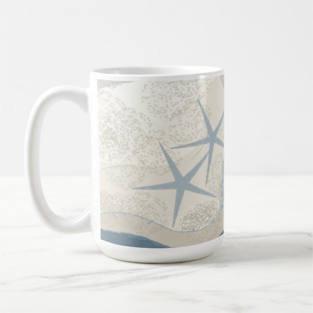 Taza De Café Estrella de mar y océano (Izquierda)