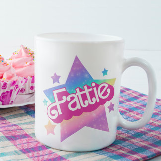 Taza De Café Estrella de nostalgia del arco iris retro 90 de ta