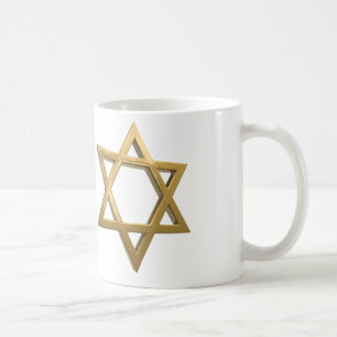 Taza De Café estrella de oro chanukkah de david