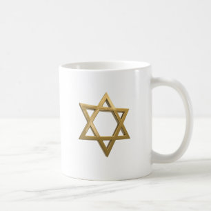 Taza De Café estrella de oro chanukkah de david