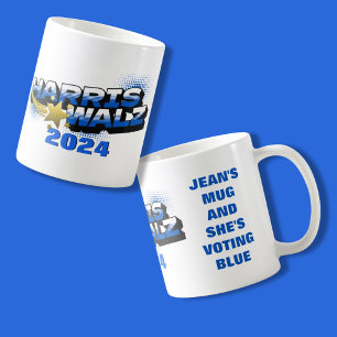 Taza De Café Estrella de oro de Harris y Walz