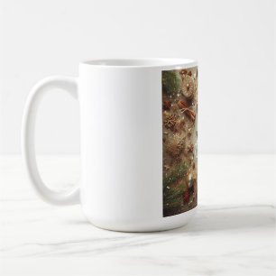 Taza De Café Estrella de Purpurina de oro navideño de moda Merr
