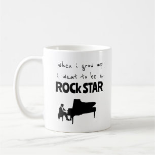 Taza de café estrella de rock cuando crezca