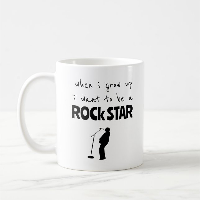 Taza de café estrella de rock cuando crezca (Izquierda)