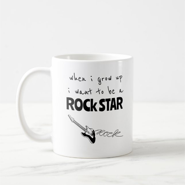 Taza de café estrella de rock cuando crezca (Izquierda)