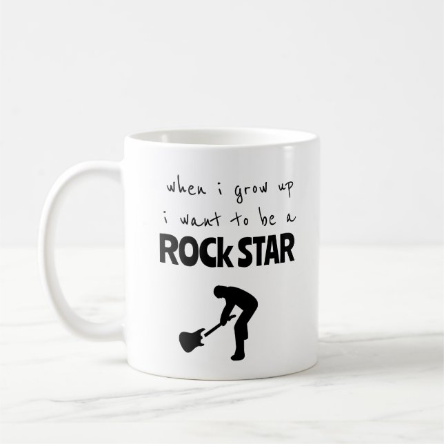 Taza de café estrella de rock cuando crezca (Izquierda)
