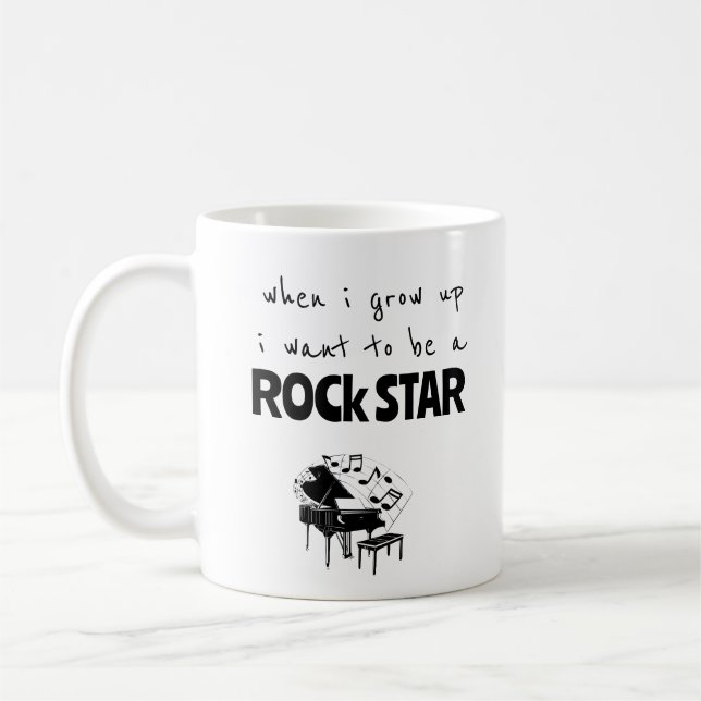 Taza de café estrella de rock cuando crezca (Izquierda)