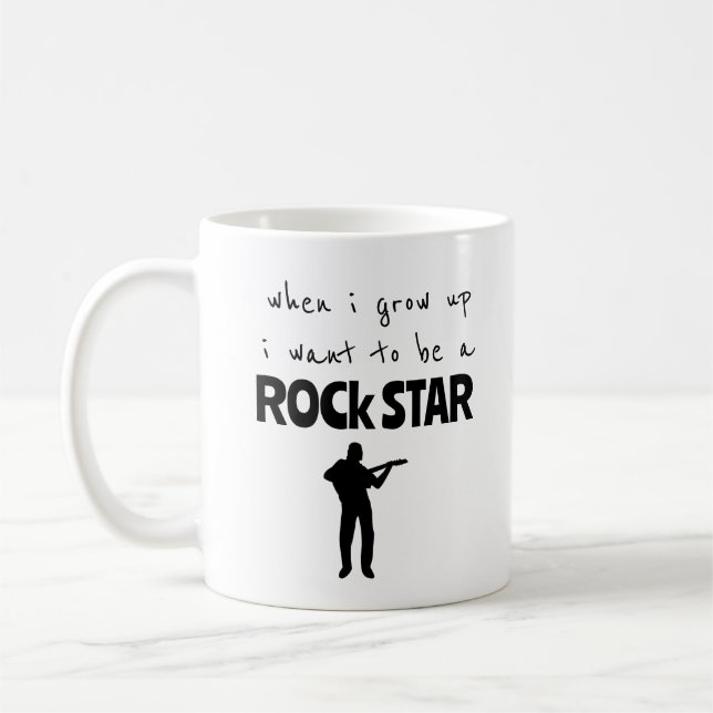 Taza de café estrella de rock cuando crezca (Izquierda)