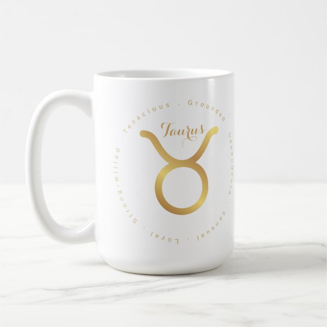 Taza De Café Estrella de Taurian - Mug Zodiaco personalizada (Izquierda)