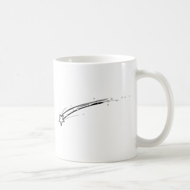 Taza De Café Estrella de tiro en blanco y negro (Derecha)