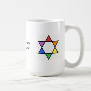 Taza De Café Estrella del arco iris de David