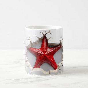Taza De Café Estrella del mar 3D para navidades