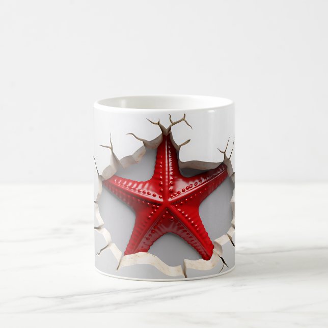 Taza De Café Estrella del mar 3D para navidades (Centro)