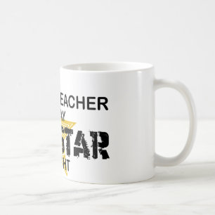 Taza De Café Estrella del rock del profesor de inglés