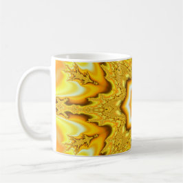 Taza De Café Estrella dorada Fractal Mug