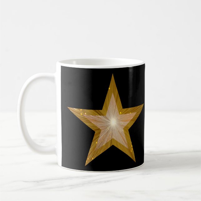 Taza De Café Estrella dorada 'STAR!' mugre negro (Izquierda)